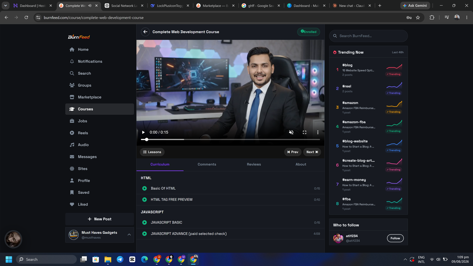 BurnFeed — Global Social Media & Community Platform screenshot